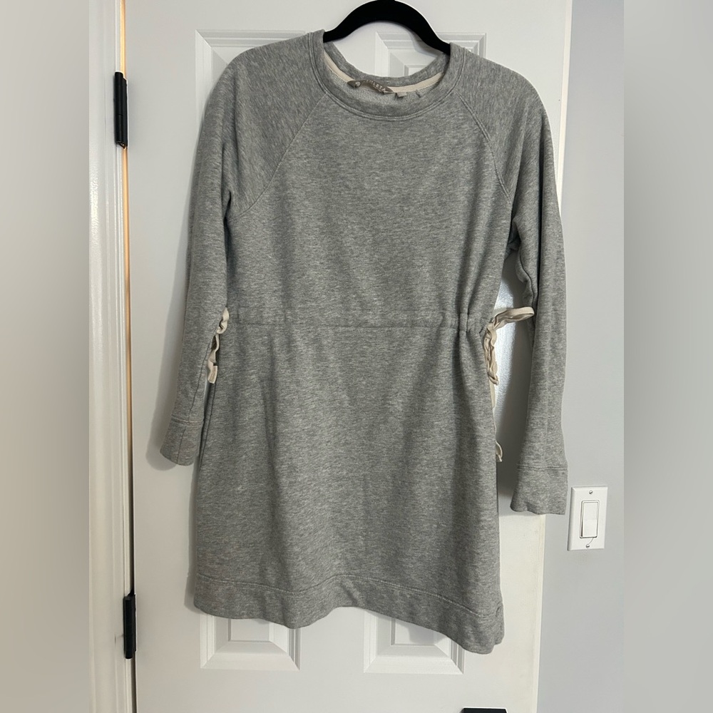 Athleta Heather Gray Casual Dress with Side Ties